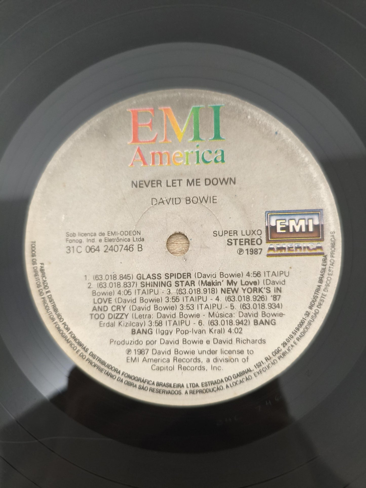 Lp Vinil David Bowie Never Let Me Down Com Encarte
