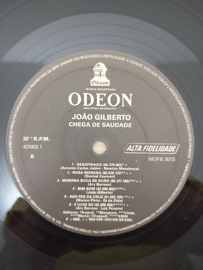 Lp Vinil João Gilberto Chega De Saudade