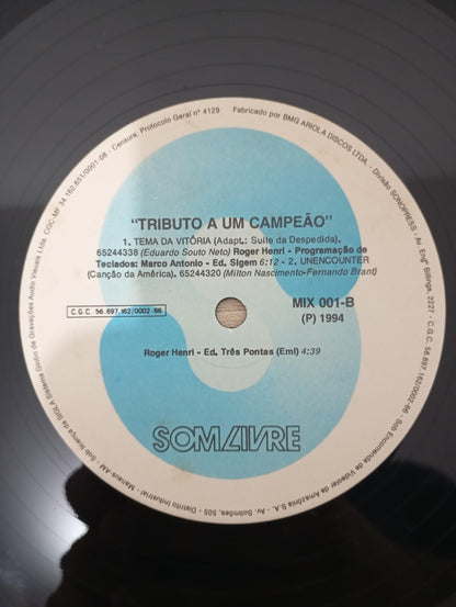 Disco Vinil A Um Campeão Ayrton Senna Tributo A