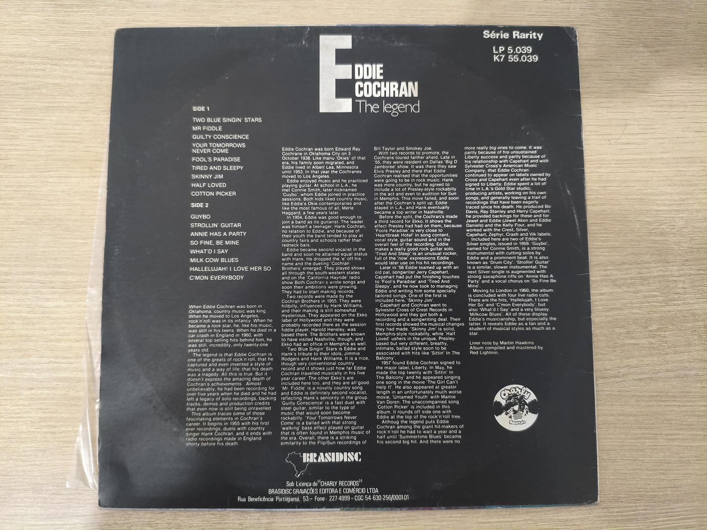 Lp Vinil Eddie Cochran The Legend