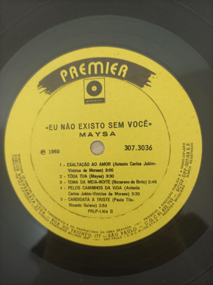 Lp Vinil Maysa Matarazzo Eu Não Existo Sem Você