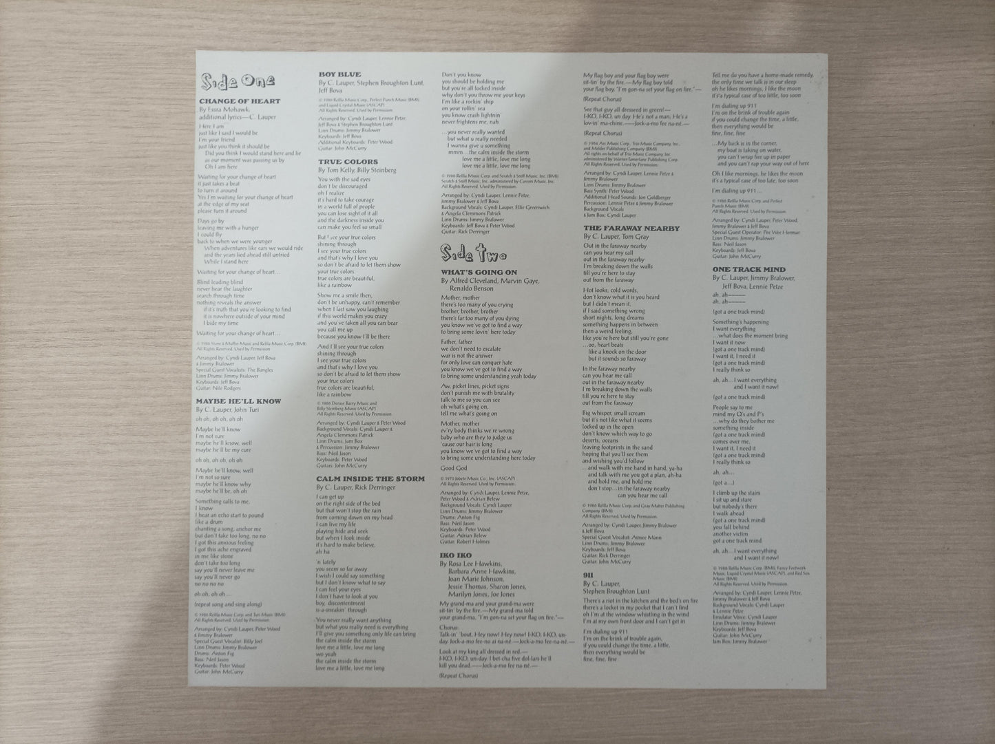 Lp Vinil Cyndi Lauper True Colors Com Encarte