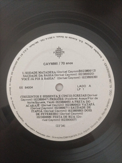 Lp Vinil Dorival Caymmi Setenta Anos Duplo Com Encartes