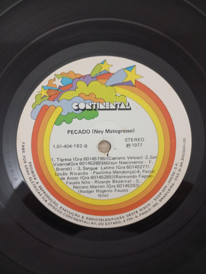 Lp Vinil Ney Matogrosso Pecado Com Encarte