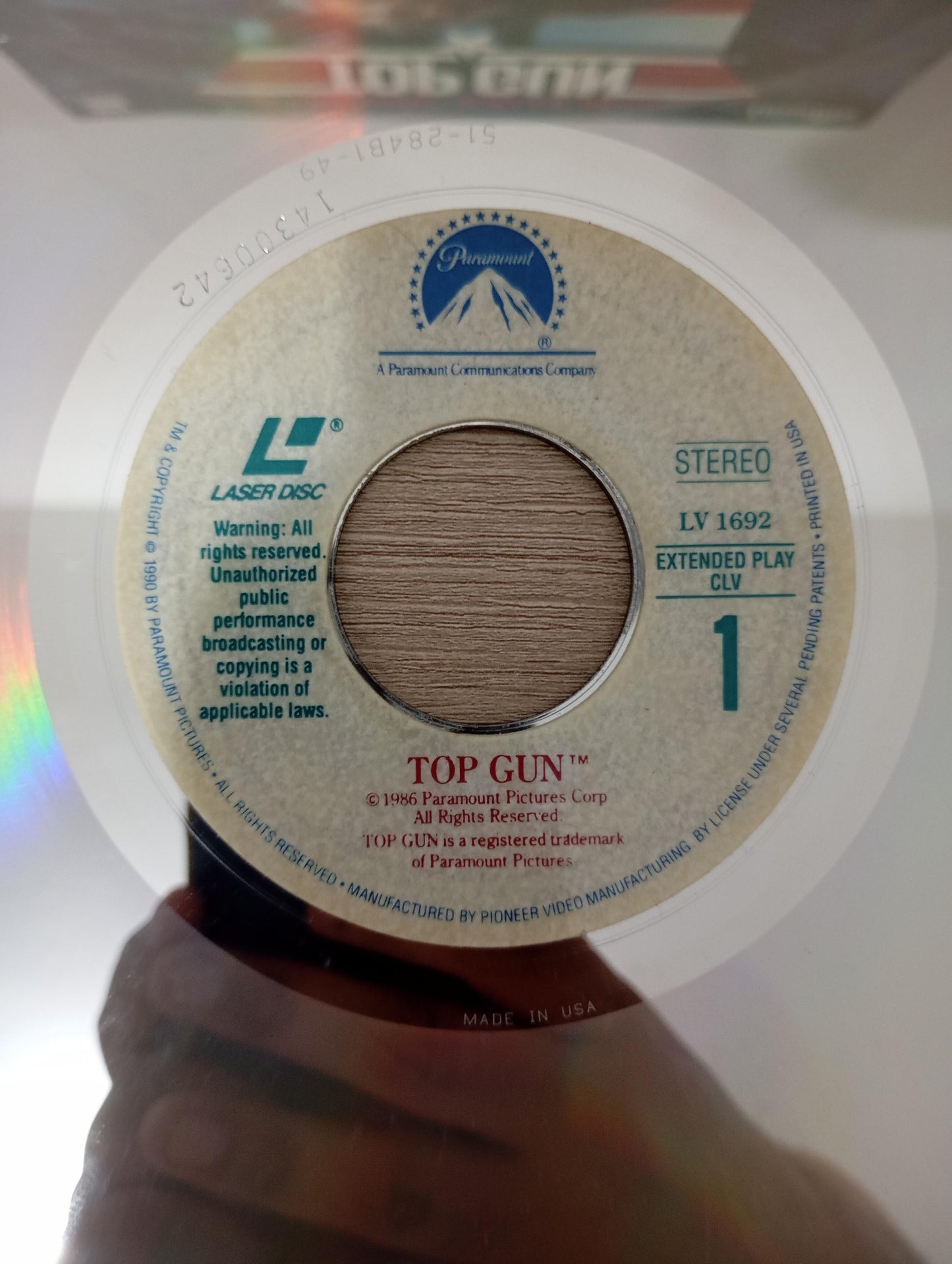 LD LaserDisc Top Gun Soundtrack Importado