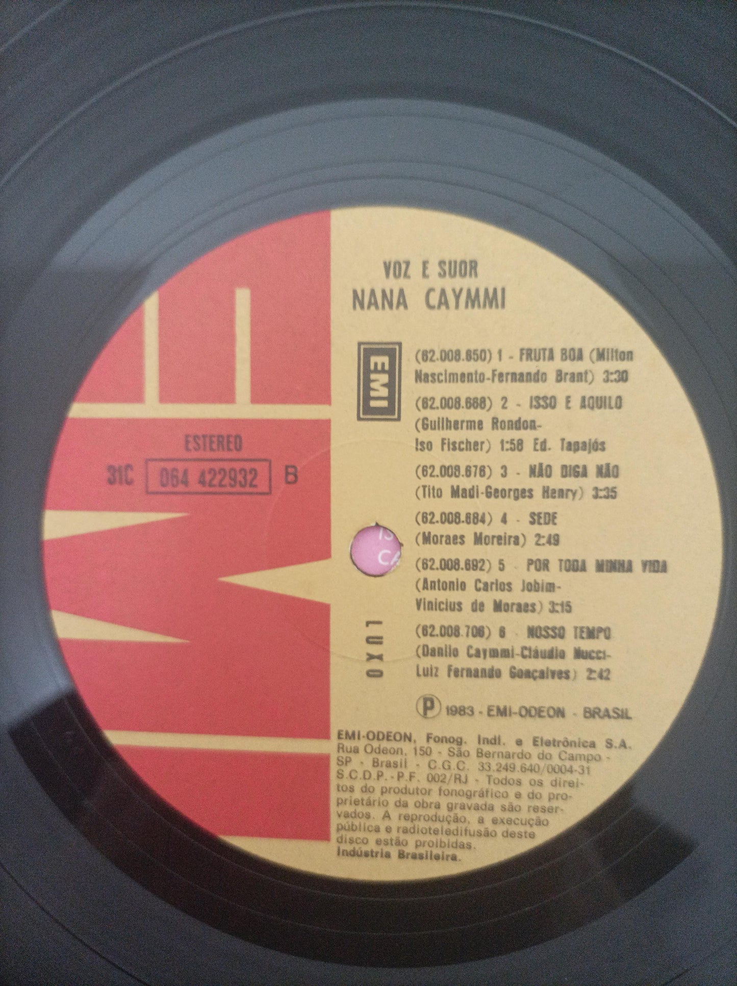 Lp Vinil Nana Caymmi Voz E Suor Com Encarte