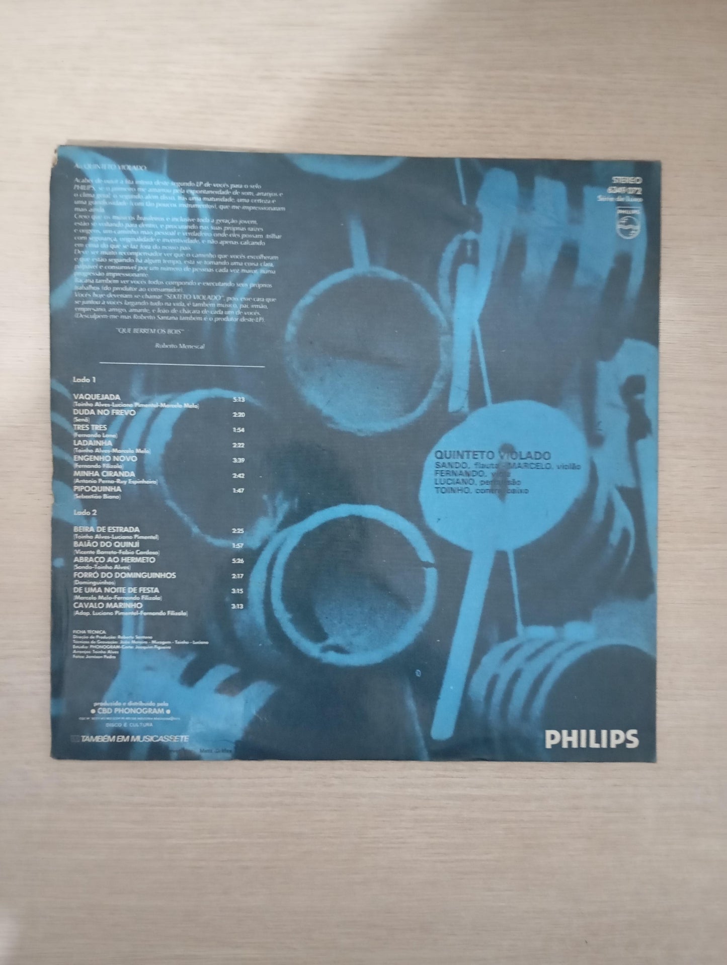 Lp Vinil Quinteto Violado Berra Boi