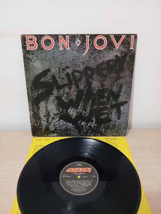 Lp Vinil Bon Jovi Slippery When Wet Com Encarte