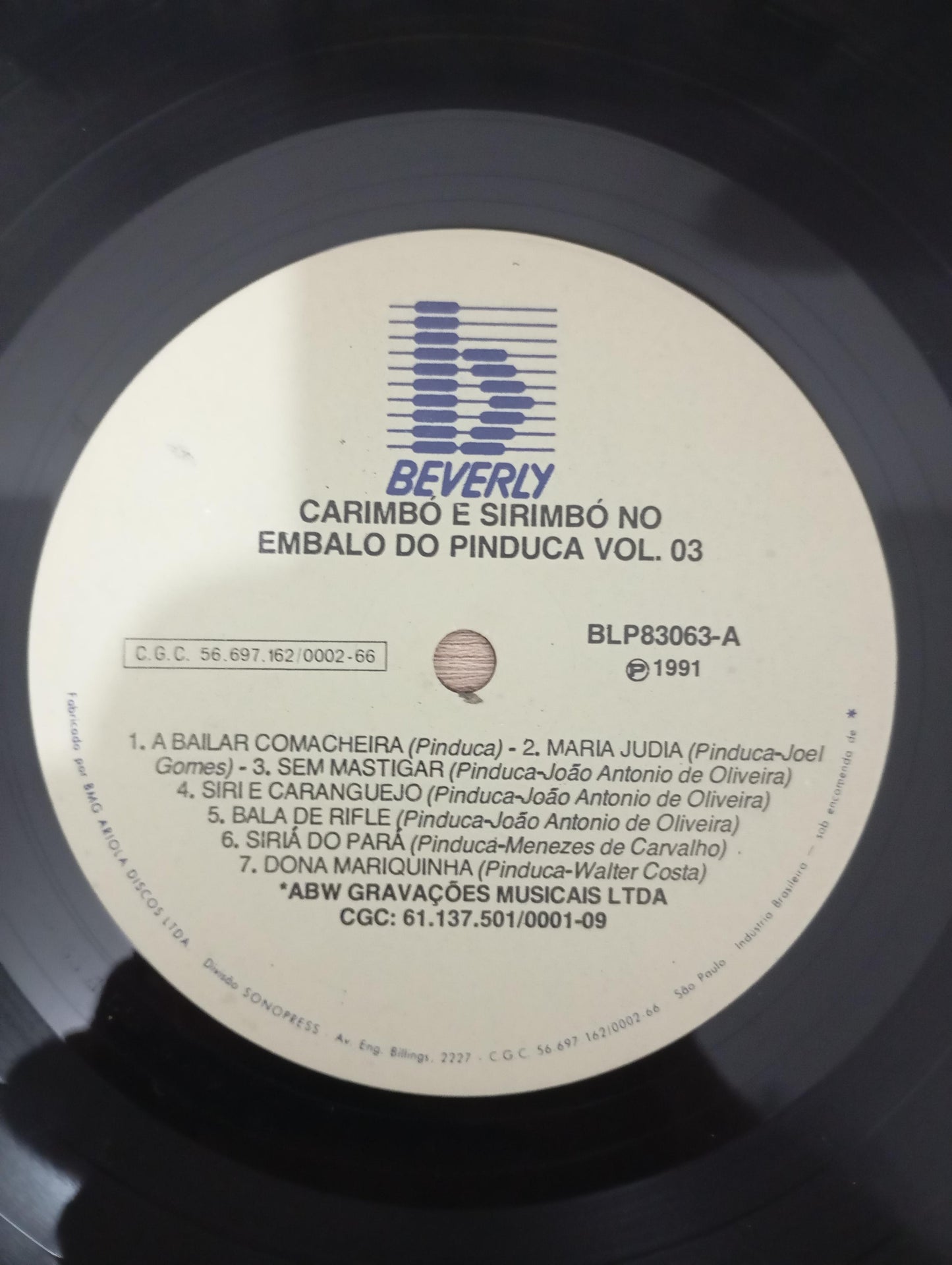 Lp Vinil Pinduca Carimbó e Sirimbó no embalo do Vol. 3