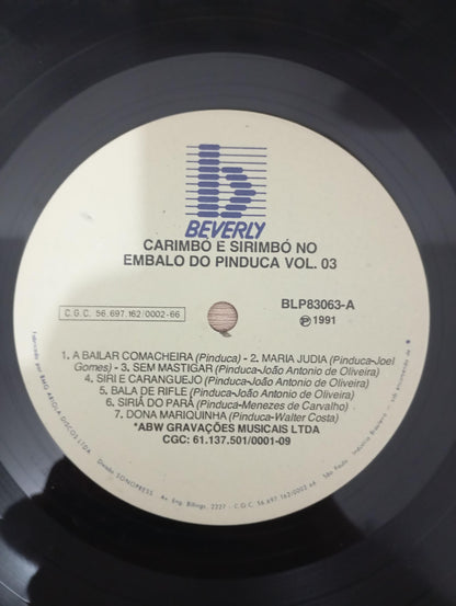 Lp Vinil Pinduca Carimbó e Sirimbó no embalo do Vol. 3