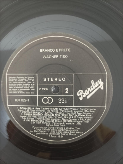 Disco Vinil Branco E Preto Wagner Tiso Com Encarte A