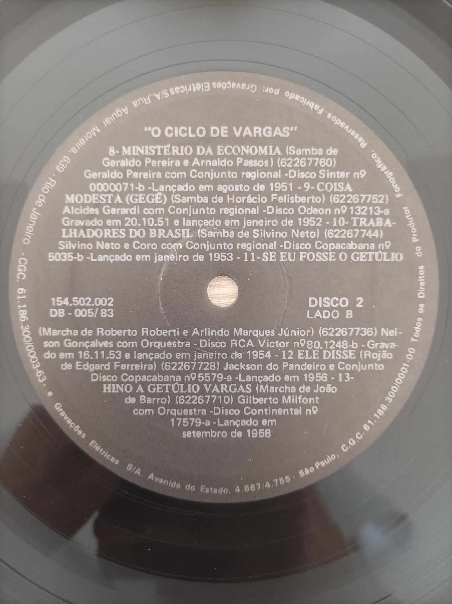 Lp Vinil Ciclo Vargas Visão da música popular Duplo Encarte