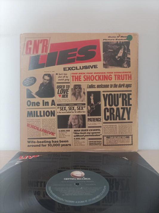 Lp Vinil Guns N' Roses G N' R Lies Com Encarte, Leia