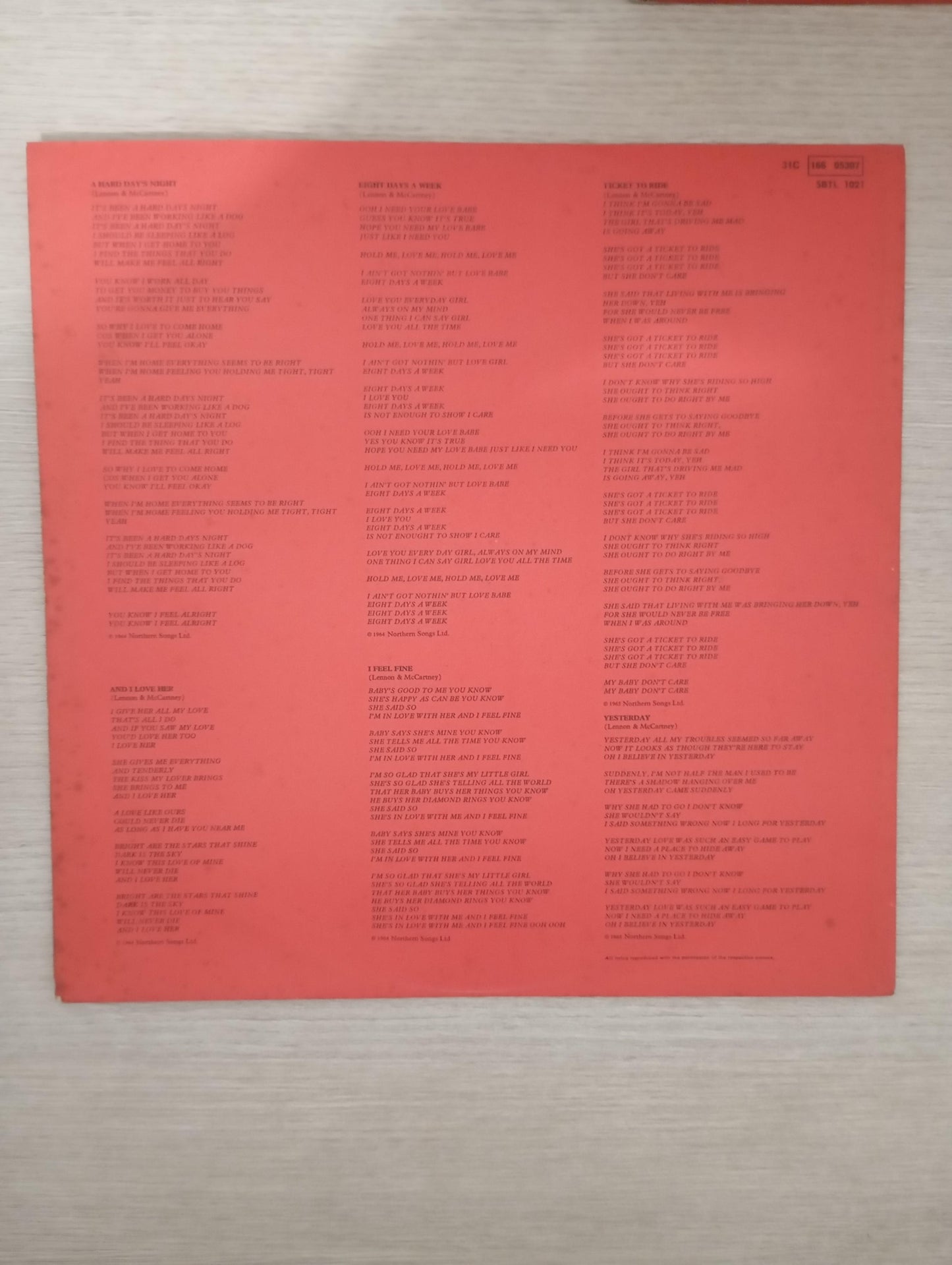 Lp Vinil The Beatles 1962-1966 Duplo Com Encartes