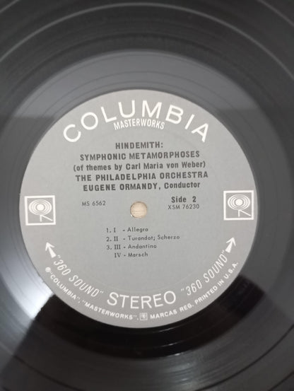 Lp Vinil Paul Hindemith Symphonic Metamorphoses Weber Import