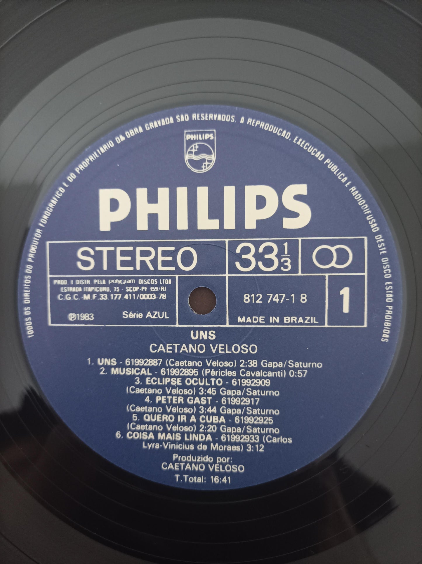 Disco Vinil Uns Caetano Veloso Com Encarte A