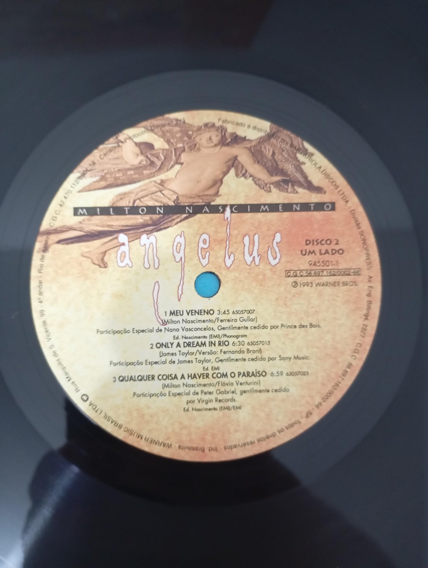 Lp Vinil Milton Nascimento Angelus Duplo Com Encartes