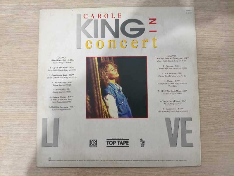 Lp Vinil Carole King In Concert Com Encarte