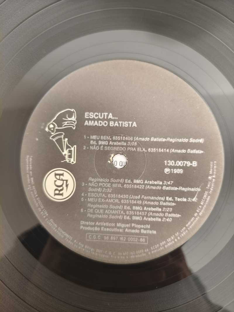 Lp Vinil Amado Batista Escuta... Com Encarte