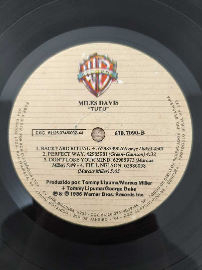 Lp Vinil Miles Davis Tutu