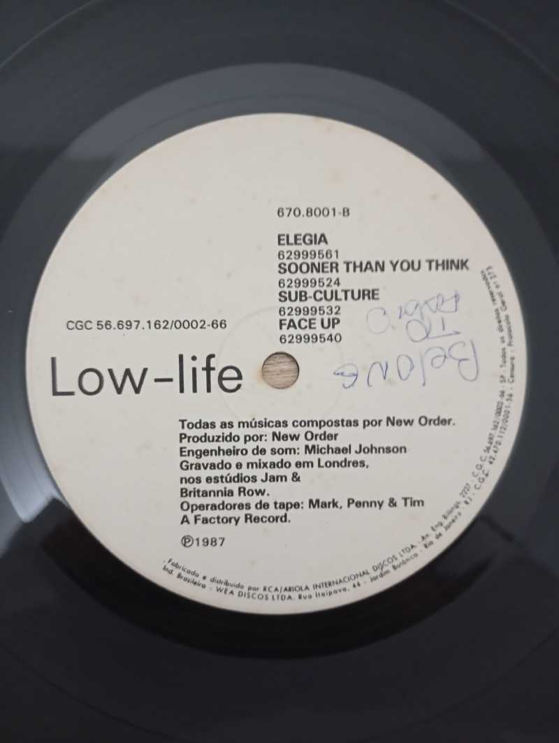 Lp Vinil New Order Low-life Com Encarte