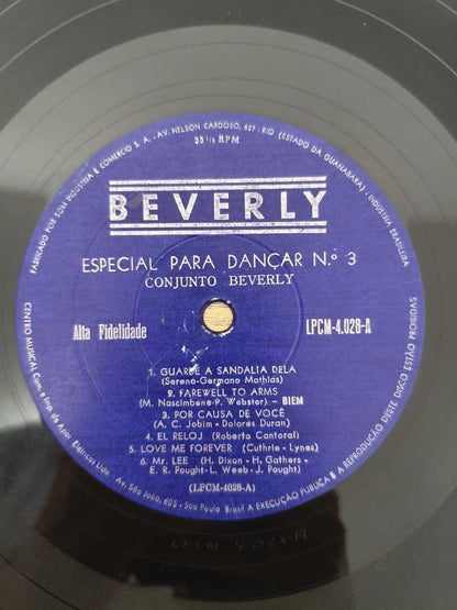 Lp Vinil Conjunto Beverly Especial para dançar Vol. 3