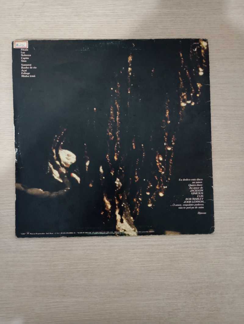 Lp Vinil Djavan Luz Com Encarte