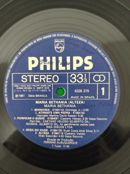 Lp Vinil Maria Bethânia Alteza Com Encarte