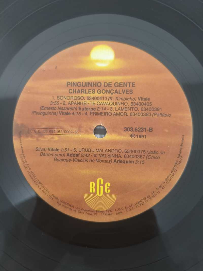 Lp Vinil Charles Gonçalves Pinguinho de Gente Com Encarte