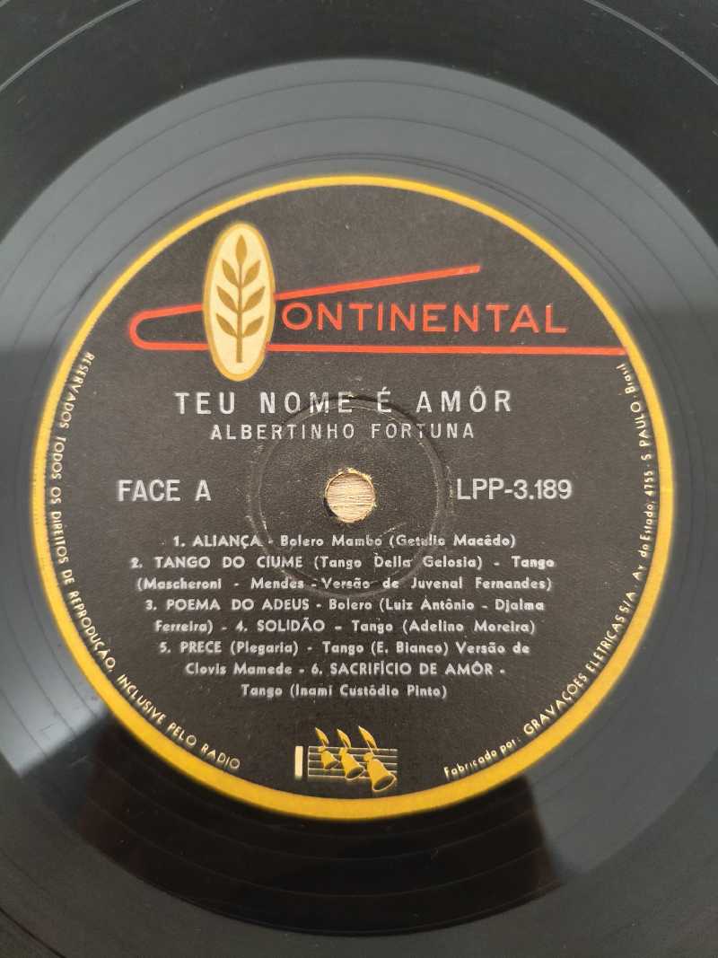 Lp Vinil Albertinho Fortuna Teu nome é amor