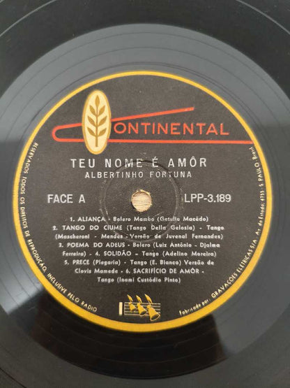 Lp Vinil Albertinho Fortuna Teu nome é amor