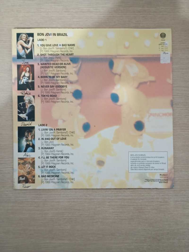 Lp Vinil Bon Jovi In Brazil