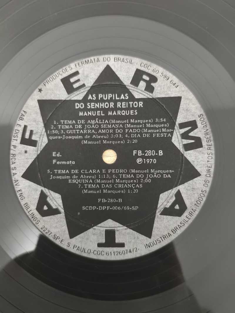 Lp Vinil Manuel Marques As Pupilas Do Senhor Reitor