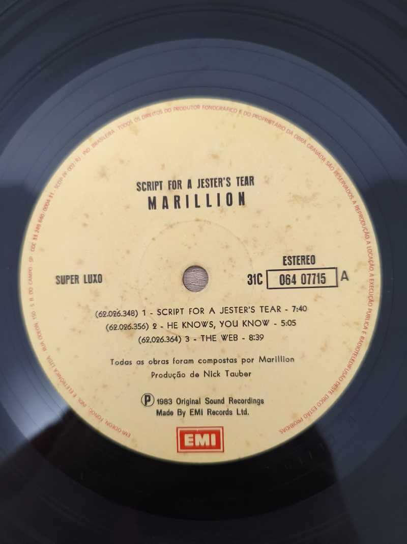 Lp Vinil Marillion Script For A Jester's Tear Capa Dupla