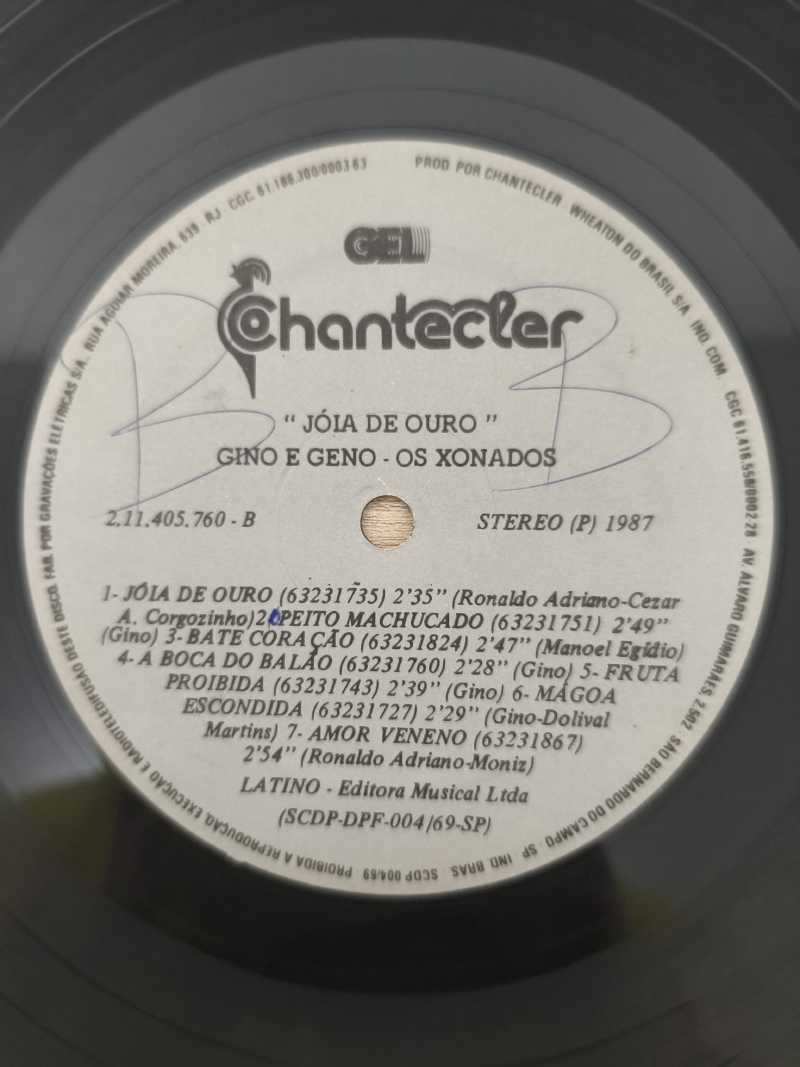 Lp Vinil Gino e Geno Os Xonados Jóia de Ouro