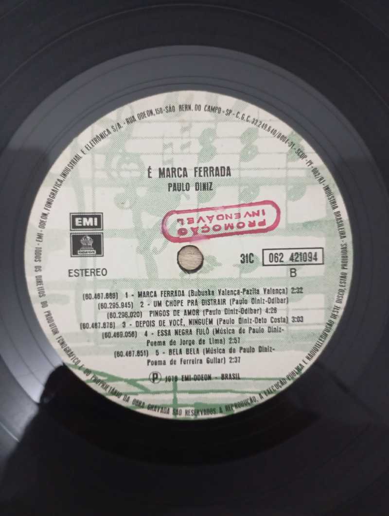 Lp Vinil Paulo Diniz É Marca Ferrada