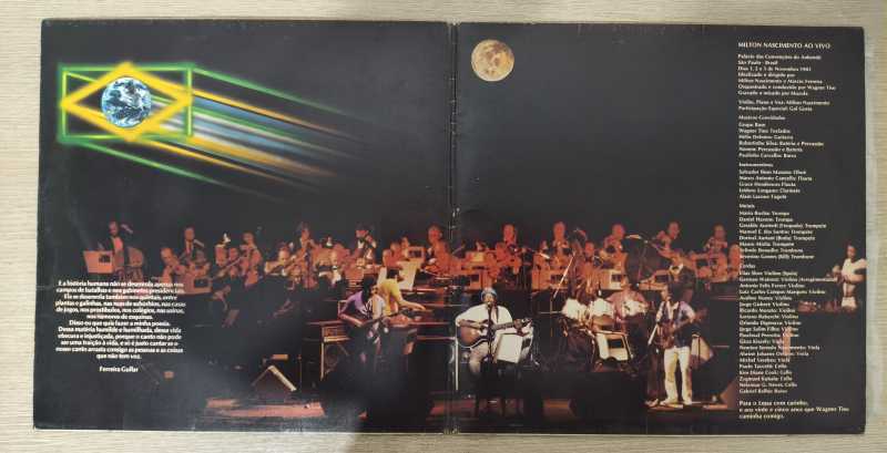 Lp Vinil Milton Nascimento Ao Vivo Capa Dupla