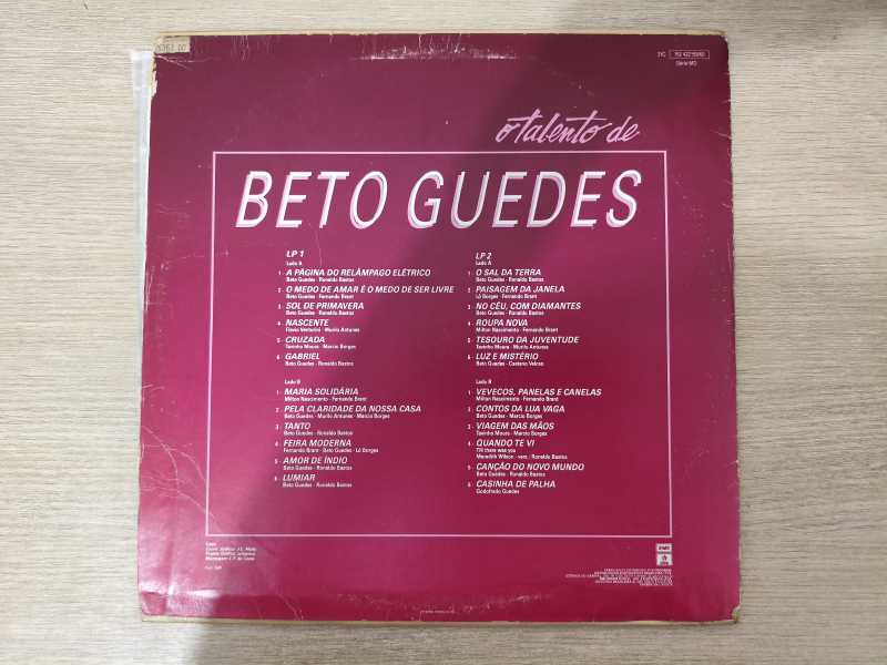 Lp Vinil Beto Guedes O Talento de Duplo Com Encarte