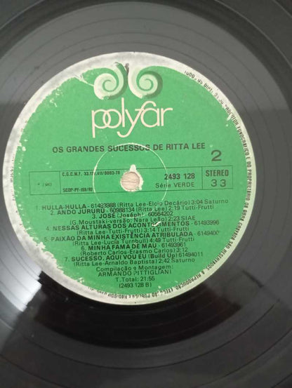 Lp Vinil Rita Lee Os Grandes Sucessos De Ritta Lee