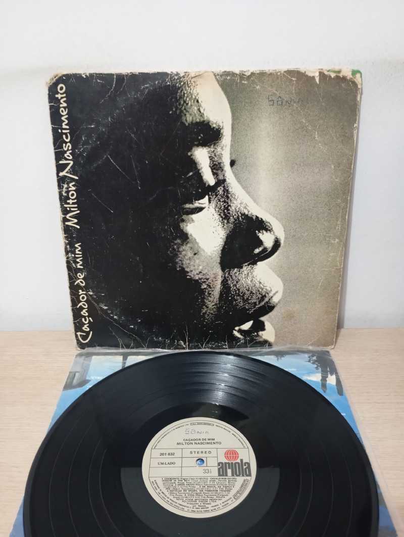 Lp Vinil Milton Nascimento Caçador De Mim Com Encarte