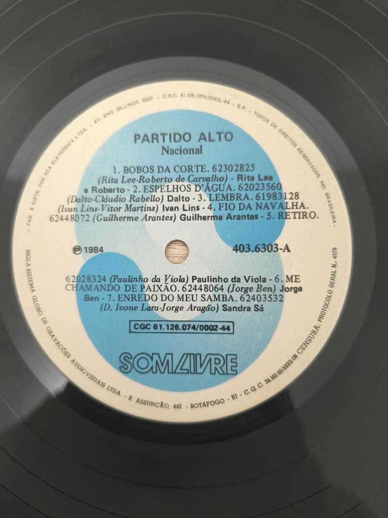 Lp Vinil Partido Alto Nacional