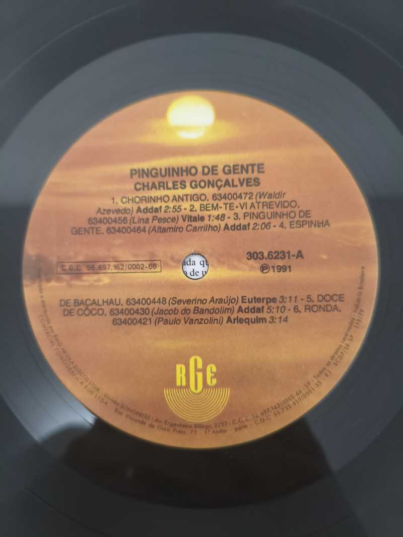 Lp Vinil Charles Gonçalves Pinguinho de Gente Com Encarte