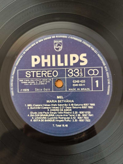 Lp Vinil Maria Bethânia Mel Com Encarte