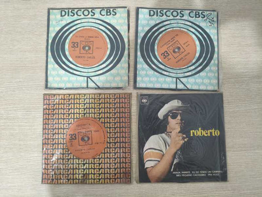 Compacto Vinil Lote 4 Unidades Roberto Carlos