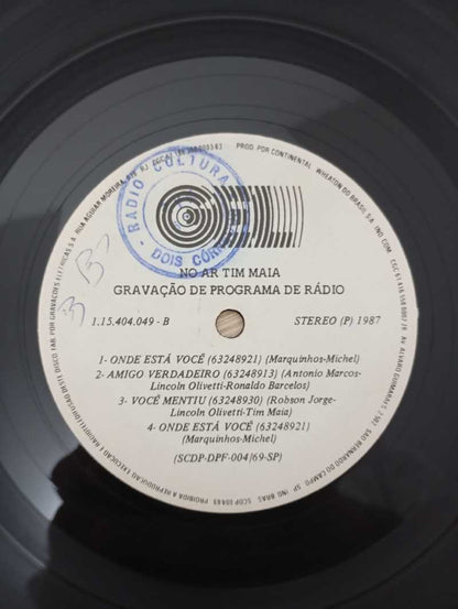 Lp Vinil Tim Maia No Ar Programa De Rádio Com Encarte