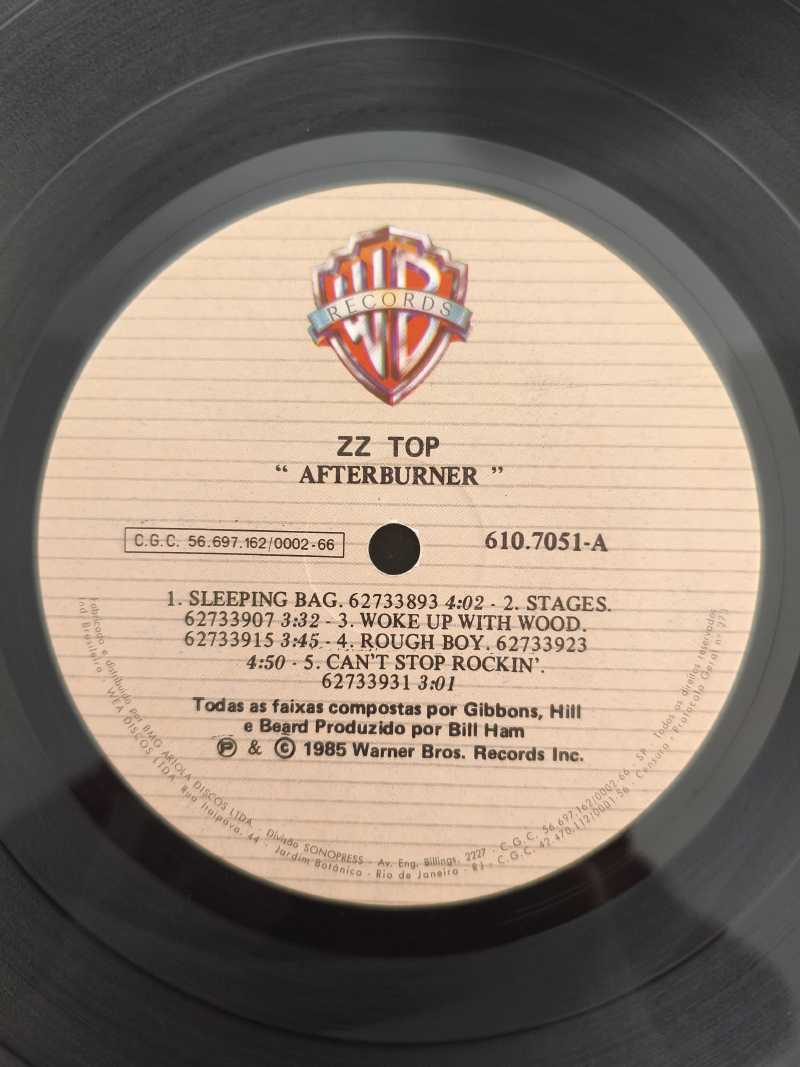 Lp Vinil ZZ Top Afterburner Com Encarte