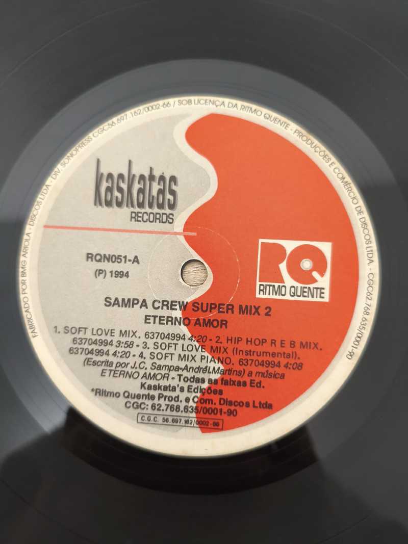 Lp Vinil Sampa Crew Super Mix Eterno Amor