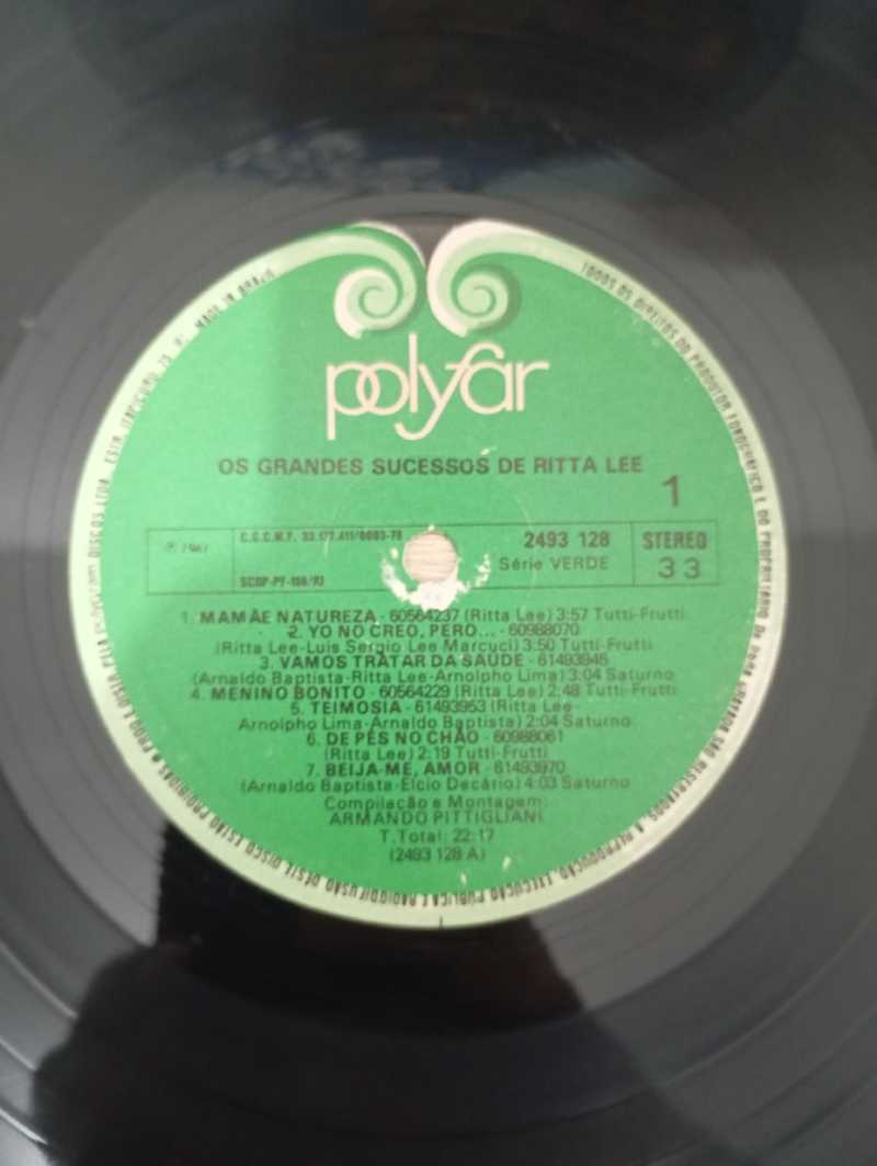 Lp Vinil Rita Lee Os Grandes Sucessos De Ritta Lee