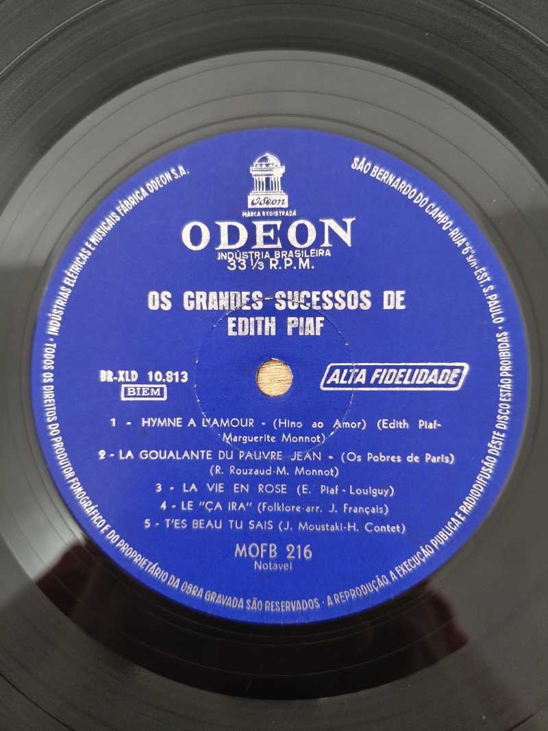 Lp Vinil Edith Piaf Os Grandes Sucessos de