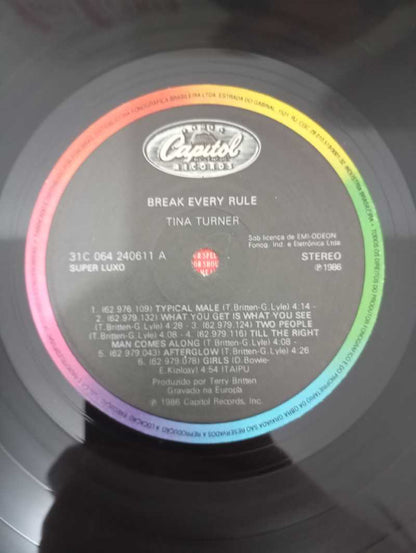 Lp Vinil Tina Turner Break Every Rule Com Encarte